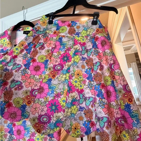 SSYS Pink Floral Two-Piece Shirt and Skort Set - Picture 5 of 11